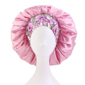Satin Bonnet Silk Bonnet, Hair Bonnet for Sleeping (Color: Pink)