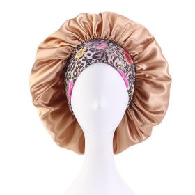 Satin Bonnet Silk Bonnet, Hair Bonnet for Sleeping (Color: Khaki)