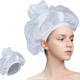 Net Plopping Cap for Drying Curly Hair, Net Plopping Cap for Drying Curly Hair (Color: White)