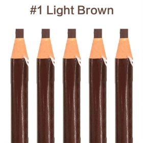 5pcs/Set Eyebrow Pencil Makeup Eyebrow Enhancers Cosmetic Art Waterproof Tint Stereo Types Coloured Beauty Tools (Color: 1-Light Brown)